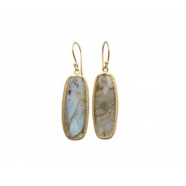 Silver 925 Ear rings With Labradorite 